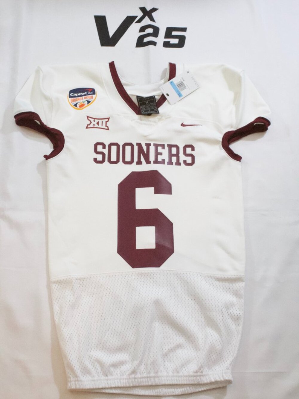 NEW Men's Nike Baker Mayfield Oklahoma Sooners Football Orange Bowl Jersey Sz Md